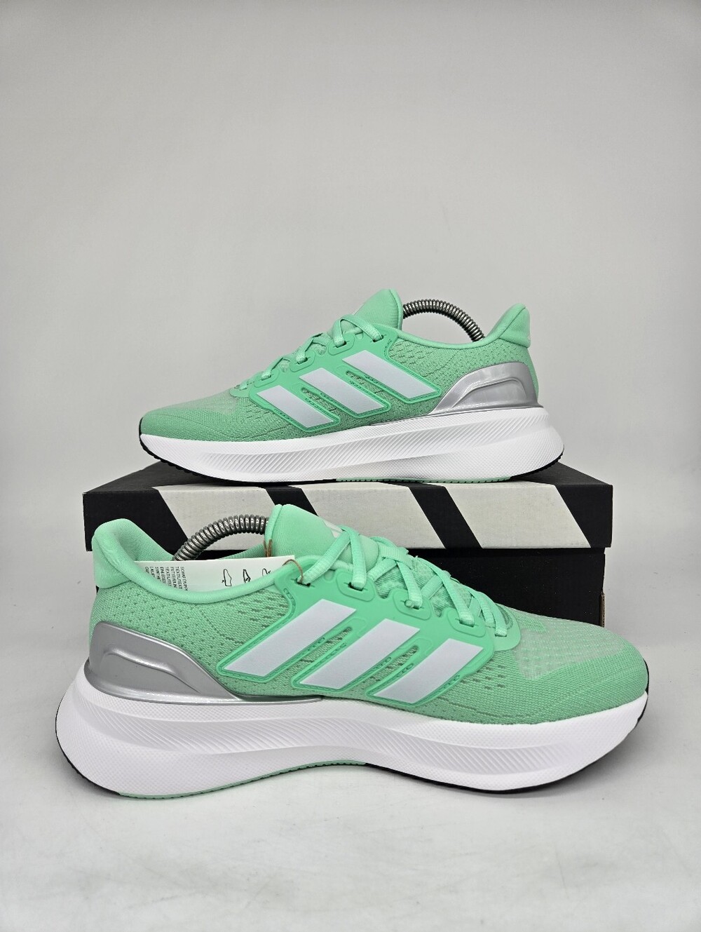 adidas Women's Ultrarun 5 JQ6950 Green Glow Dash Grey Running Shoes Size 8.5 - Picture 4 of 8